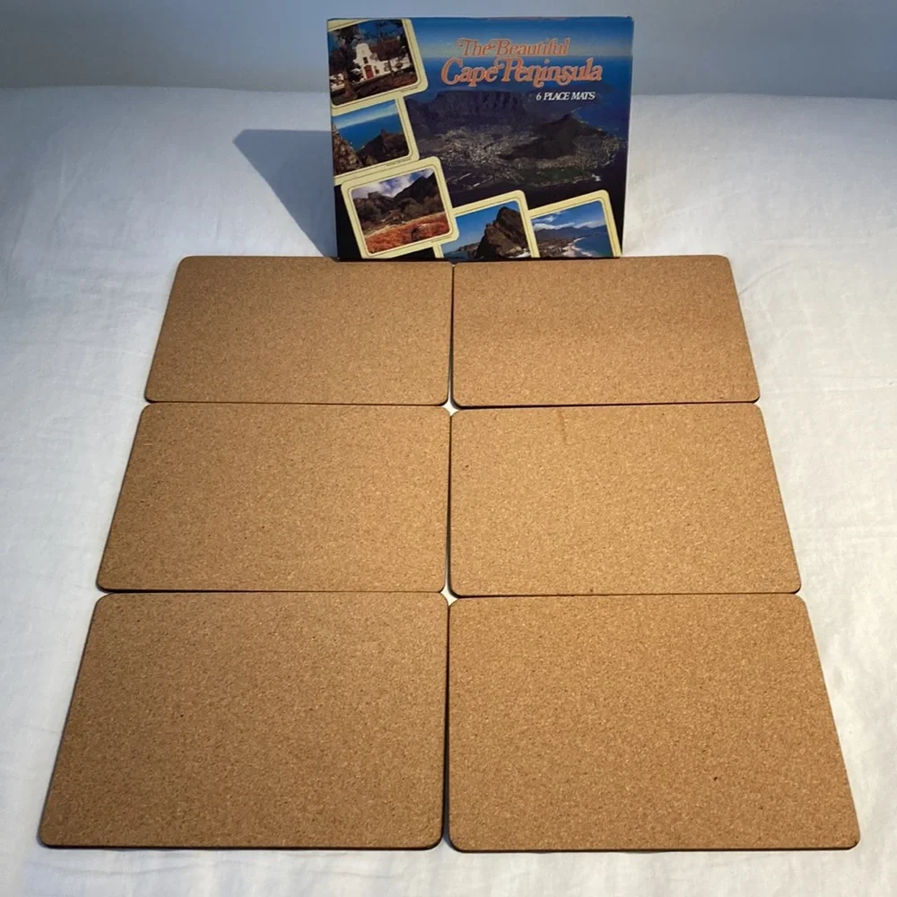 6 cork placemats The beautiful cape peninsula by art publishers